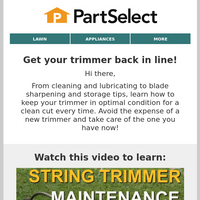 PartSelect.com email thumbnail