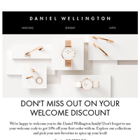 Daniel Wellington email thumbnail