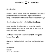 The Beard Struggle email thumbnail