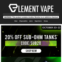 Element Vape email thumbnail