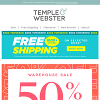 Temple & Webster email thumbnail