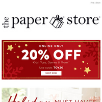 The Paper Store email thumbnail