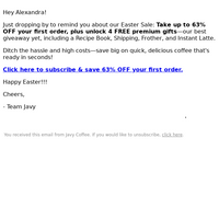 Javy Coffee email thumbnail