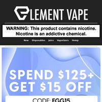 Element Vape email thumbnail