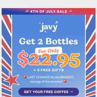 Javy Coffee email thumbnail