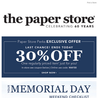 The Paper Store email thumbnail