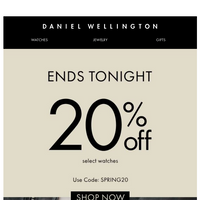 Daniel Wellington email thumbnail