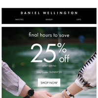 Daniel Wellington email thumbnail