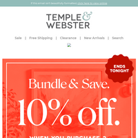 Temple & Webster email thumbnail