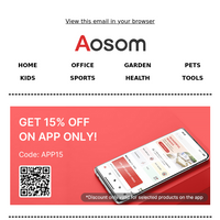 Aosom UK email thumbnail