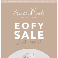 Aster & Oak email thumbnail