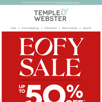 Temple & Webster email thumbnail