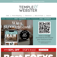 Temple & Webster email thumbnail