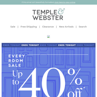 Temple & Webster email thumbnail