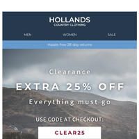 Hollands Country Clothing email thumbnail