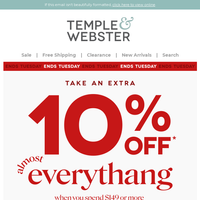 Temple & Webster email thumbnail