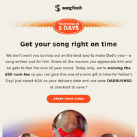 Songfinch email thumbnail