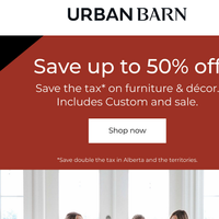 Urban Barn email thumbnail