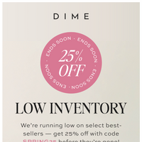 DIME Beauty email thumbnail