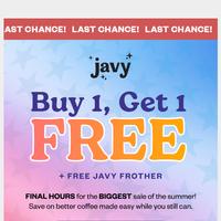 Javy Coffee email thumbnail