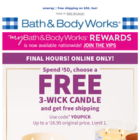 Bath and Body Works email thumbnail