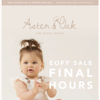 Aster & Oak email thumbnail