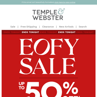 Temple & Webster email thumbnail