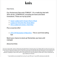 Knixwear Canada email thumbnail