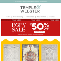 Temple & Webster email thumbnail