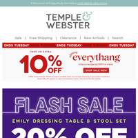 Temple & Webster email thumbnail