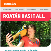 Sunwing Vacations email thumbnail