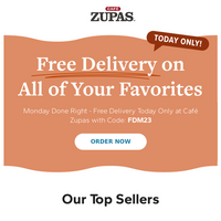 Cafe Zupas email thumbnail