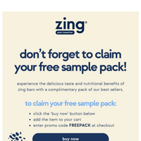 Zing Bars email thumbnail