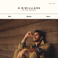 R.M.Williams Australia email thumbnail