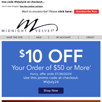 Midnight Velvet email thumbnail