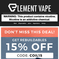 Element Vape email thumbnail