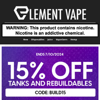 Element Vape email thumbnail