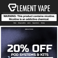 Element Vape email thumbnail