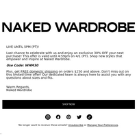 Naked Wardrobe email thumbnail