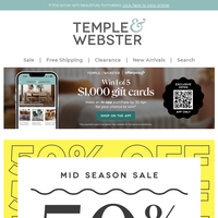 Temple & Webster email thumbnail