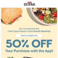 Cafe Zupas email thumbnail