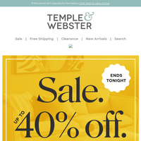 Temple & Webster email thumbnail