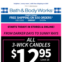 Bath and Body Works email thumbnail