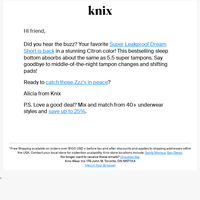 Knixwear Canada email thumbnail