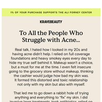 Kravebeauty email thumbnail