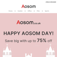 Aosom UK email thumbnail