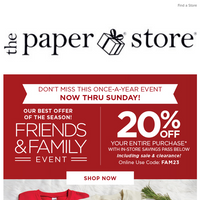 The Paper Store email thumbnail