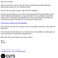 Cuts Clothing email thumbnail