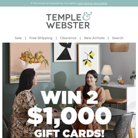 Temple & Webster email thumbnail