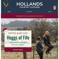 Hollands Country Clothing email thumbnail